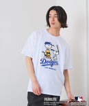 【PEANUTS×MLB】オリジナルデザインTシャツ 刺繍 ドロップショルダー ユニセックス