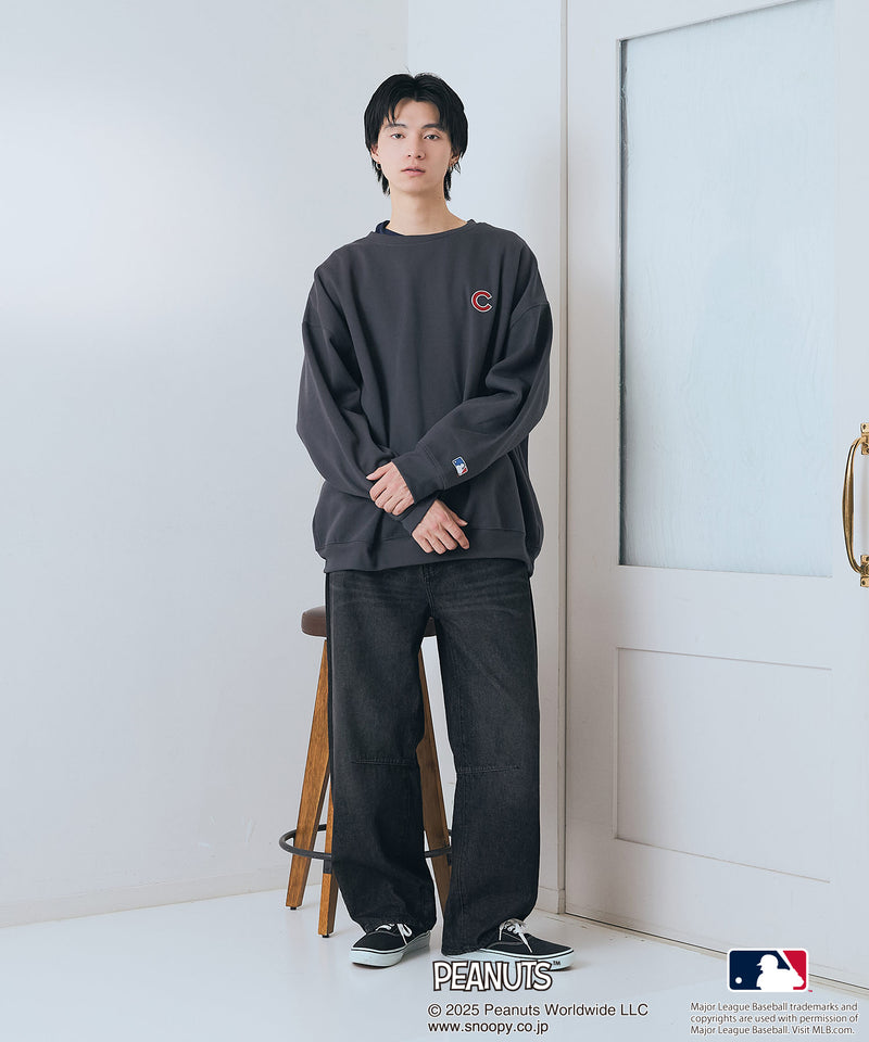 【PEANUTS×MLB】オリジナルデザイン 裏起毛トレーナー ヤンキース ドジャース カブス キャラクター