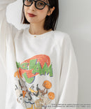 【DISCUS ATHLETIC×LOONEY TUNES】スペース・ジャム キャラクタープリントスウェットトレーナー メンズ レディース ユニセックス