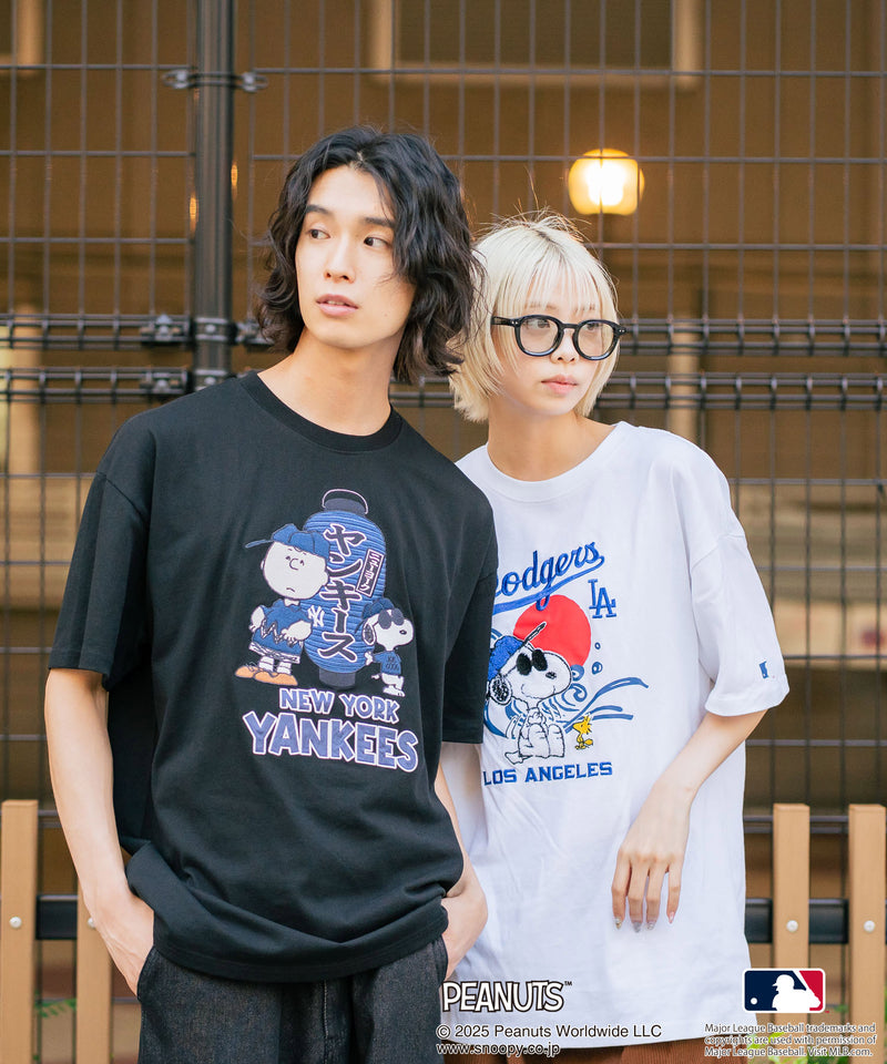 【PEANUTS×MLB】オリジナルデザイン 和柄Ｔシャツ ドジャース ヤンキース カブス スーベニア