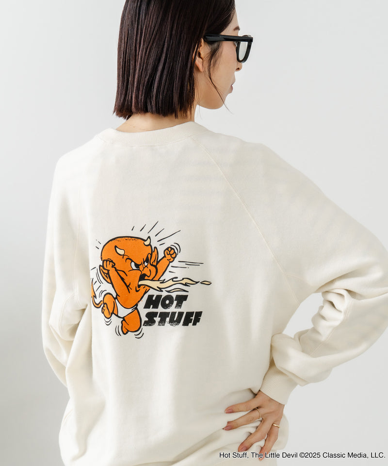 【DISCUS×HOT STUFF×Casper】キャラクタープリントスウェットトレーナー メンズ レディース ユニセックス