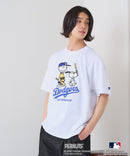 【PEANUTS×MLB】オリジナルデザインTシャツ 刺繍 ドロップショルダー ユニセックス