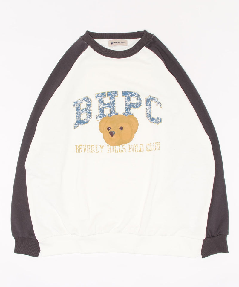 【BEVERLY HILLS POLO CLUB/ビバリーヒルズポロクラブ】 BHPCラグランBIGスウェットトレーナー