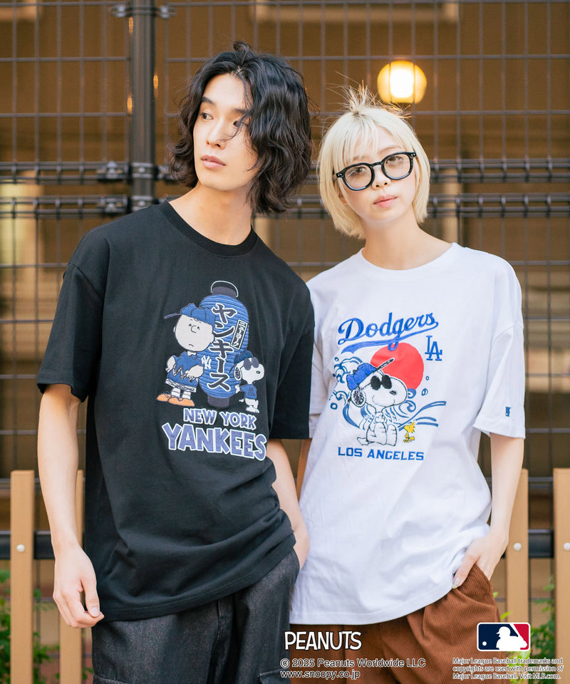 【PEANUTS×MLB】オリジナルデザイン 和柄Ｔシャツ ドジャース ヤンキース カブス スーベニア