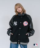 【PEANUTS/ピーナッツ】【ユニセックスデザイン リンクコーデ・カップルコーデにも◎】MLB×PEANUTS スタジアムジャンパー スタジャン オーバーサイズ フェイクレザー ドジャース ヤンキース パドレス ❘ジーンズメイト公式オンラインショップ