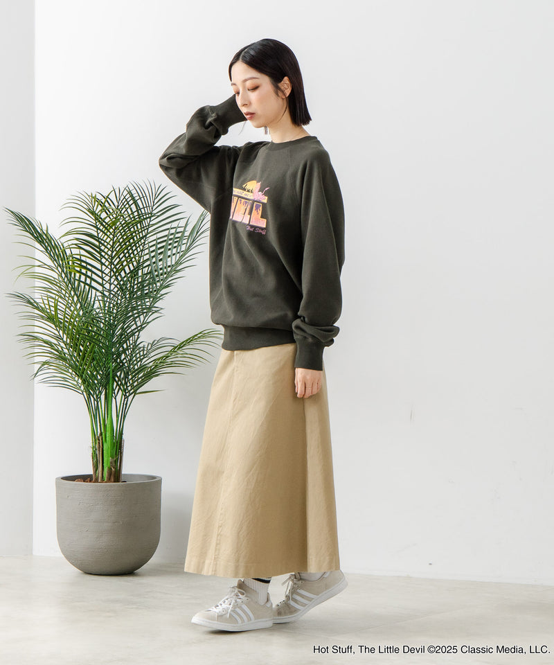 【DISCUS×HOT STUFF×Casper】キャラクタープリントスウェットトレーナー メンズ レディース ユニセックス