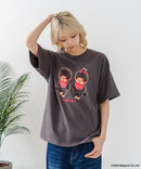 【Monchhichi/モンチッチ】【限定オリジナルデザイン】モンチッチ Tシャツ コットン100% ドロップショルダーシルエット プリント サガラ刺繍 半袖 カットソー キャラクター レトロ ユニセックス
