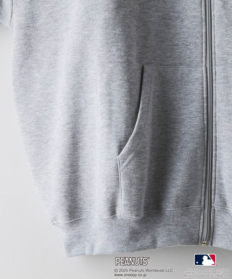 【PEANUTS×MLB】オリジナルデザイン フルジップパーカー ヤンキース ドジャース カブス キャラクター