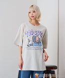 【TOM and JERRY/トムとジェリー】オリジナルデザインTシャツ 刺繍 ドロップショルダー ユニセックス