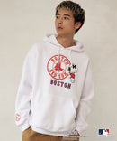 【MLB ×PEANUTS】別注コラボ 裏起毛 フーディー プルオーバー パーカー ドロップショルダー オーバーサイズ