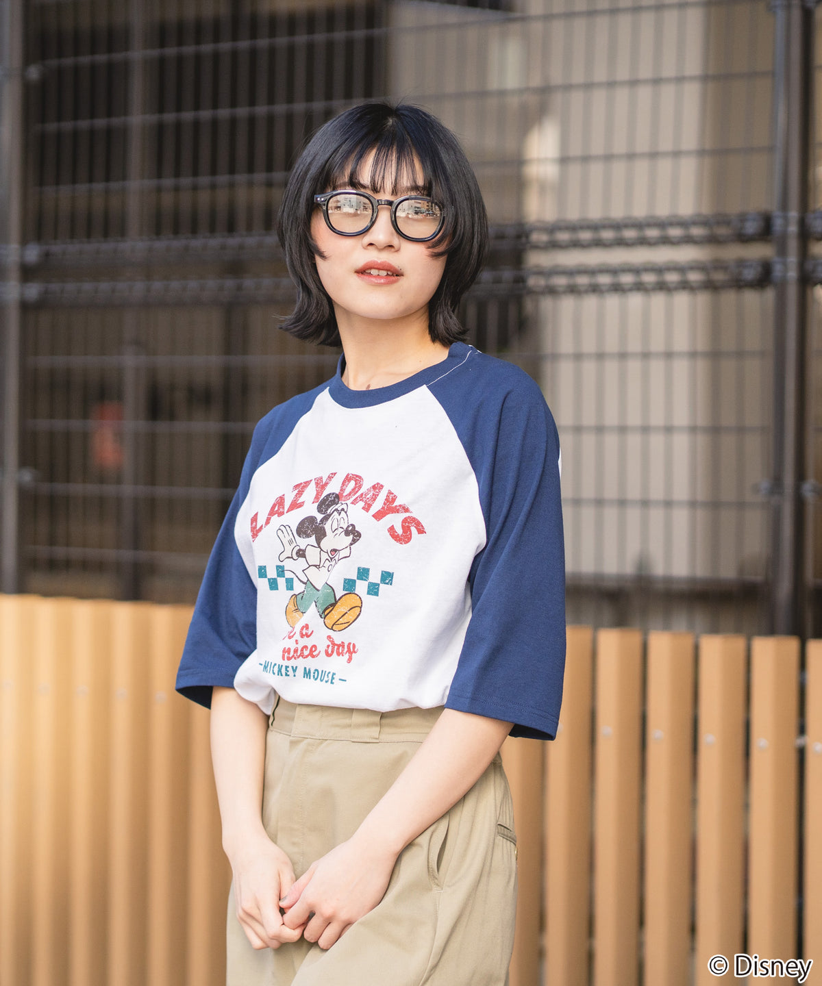 DISNEY/ディズニー】ラグラン7分袖Tシャツ