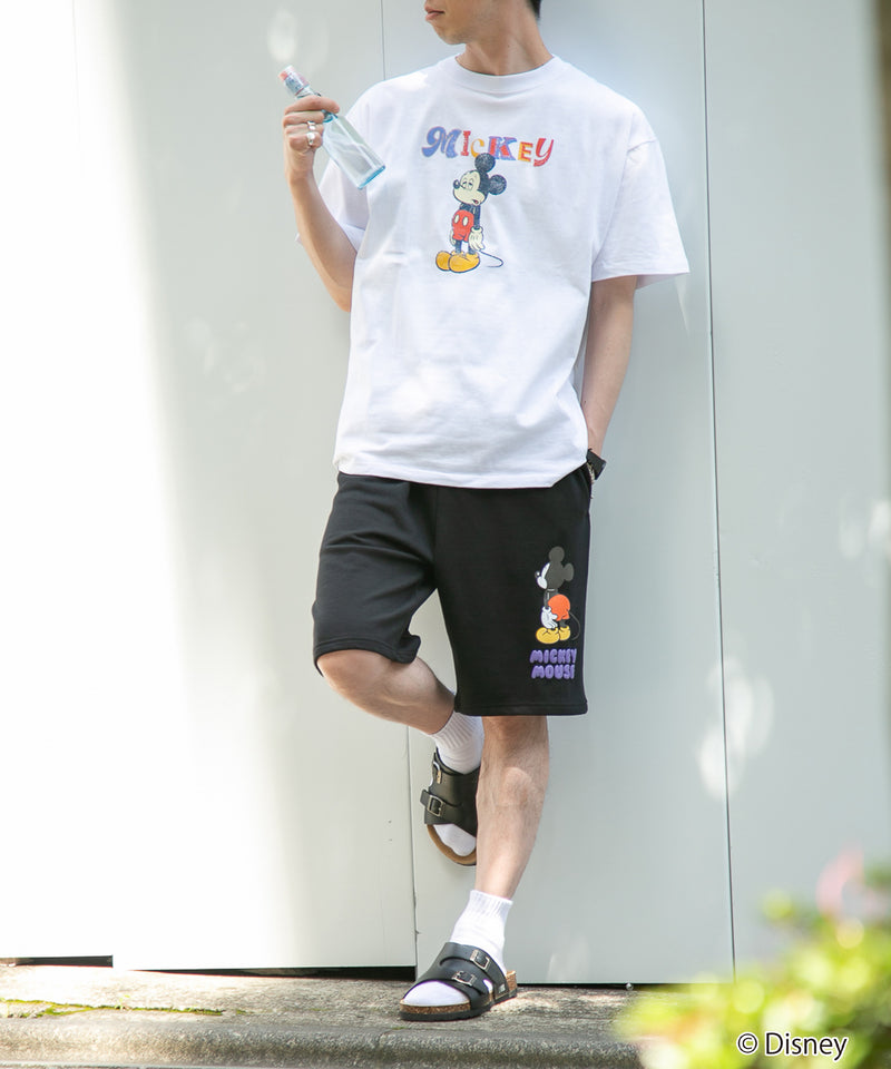 【DISNEY ディズニー】 ＜ミッキー＞別注 ミニ 裏毛  ショートパンツ OUTDOOR PRODUCTS アウトドア プロダクツ