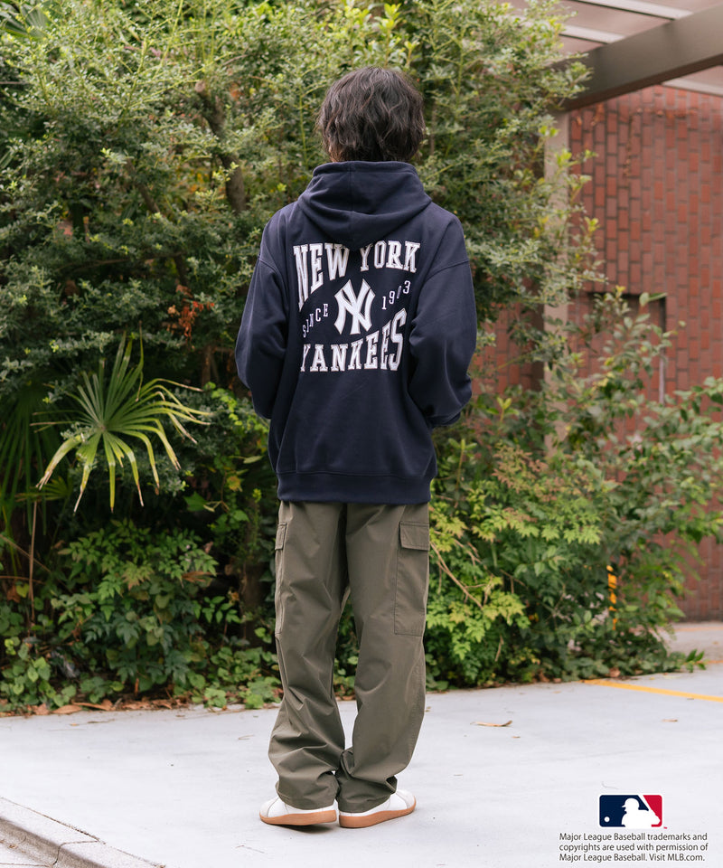 【MLB/メジャーリーグベースボール】裏起毛 バックロゴ フーディー プルオーバーパーカー