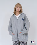 【PEANUTS/ピーナッツ】【ユニセックスデザインでリンクコーデにも◎】MLB×PEANUTS 裏起毛ジップパーカー 保温 キャラクター ドジャース ヤンキース ホワイトソックス