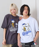 【PEANUTS×MLB】オリジナルデザインTシャツ 刺繍 ドロップショルダー ユニセックス