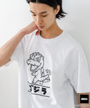 【GODZILLA/ゴジラ】【コットン100％のしっかりした生地 ドロップショルダー】オリジナルデザイン 刺繍Tシャツ ゴジラ キングギドラ メカゴジラ コラボ 特撮 映画 キャラT オーバーサイズ