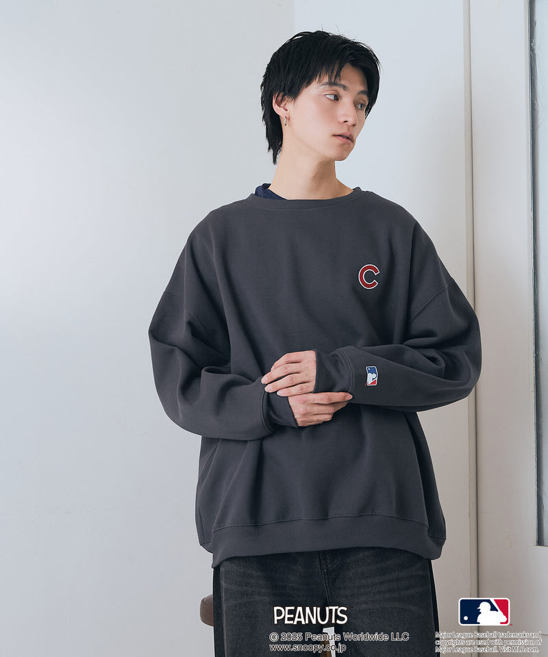 【PEANUTS×MLB】オリジナルデザイン 裏起毛トレーナー ヤンキース ドジャース カブス キャラクター