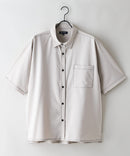 【BLUE STANDARD/ブルースタンダード】【吸水速乾＆UVカット】オーバーサイズ カラーステッチングシャツ ストレッチ ワークテイスト ストリート ユニセックス きれいめカジュアル