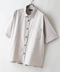 【BLUE STANDARD/ブルースタンダード】【吸水速乾＆UVカット】オーバーサイズ カラーステッチングシャツ ストレッチ ワークテイスト ストリート ユニセックス きれいめカジュアル