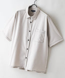 【BLUE STANDARD/ブルースタンダード】【吸水速乾＆UVカット】オーバーサイズ カラーステッチングシャツ ストレッチ ワークテイスト ストリート ユニセックス きれいめカジュアル