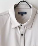 【BLUE STANDARD/ブルースタンダード】【吸水速乾＆UVカット】オーバーサイズ カラーステッチングシャツ ストレッチ ワークテイスト ストリート ユニセックス きれいめカジュアル