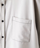 【BLUE STANDARD/ブルースタンダード】【吸水速乾＆UVカット】オーバーサイズ カラーステッチングシャツ ストレッチ ワークテイスト ストリート ユニセックス きれいめカジュアル