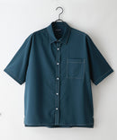 【BLUE STANDARD/ブルースタンダード】【吸水速乾＆UVカット】オーバーサイズ カラーステッチングシャツ ストレッチ ワークテイスト ストリート ユニセックス きれいめカジュアル