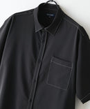 【BLUE STANDARD/ブルースタンダード】【吸水速乾＆UVカット】オーバーサイズ カラーステッチングシャツ ストレッチ ワークテイスト ストリート ユニセックス きれいめカジュアル