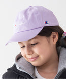 KIDS スクリプトロゴ ローキャップ ワンポイント ブランド ロゴ刺繍 キッズ CHAMPION チャンピオン