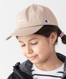 KIDS スクリプトロゴ ローキャップ ワンポイント ブランド ロゴ刺繍 キッズ CHAMPION チャンピオン