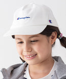 KIDS スクリプトロゴ ローキャップ ワンポイント ブランド ロゴ刺繍 キッズ CHAMPION チャンピオン