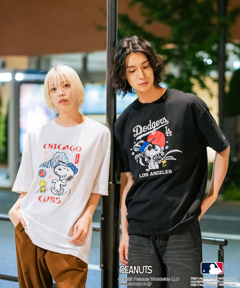 【PEANUTS×MLB】オリジナルデザイン 和柄Ｔシャツ ドジャース ヤンキース カブス スーベニア