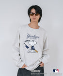 【PEANUTS/ピーナッツ】【ユニセックスデザインでリンクコーデにも◎】MLB×PEANUTS 裏起毛トレーナー 保温 キャラクター ドジャース ヤンキース パイレーツ ❘ジーンズメイト公式オンラインショップ