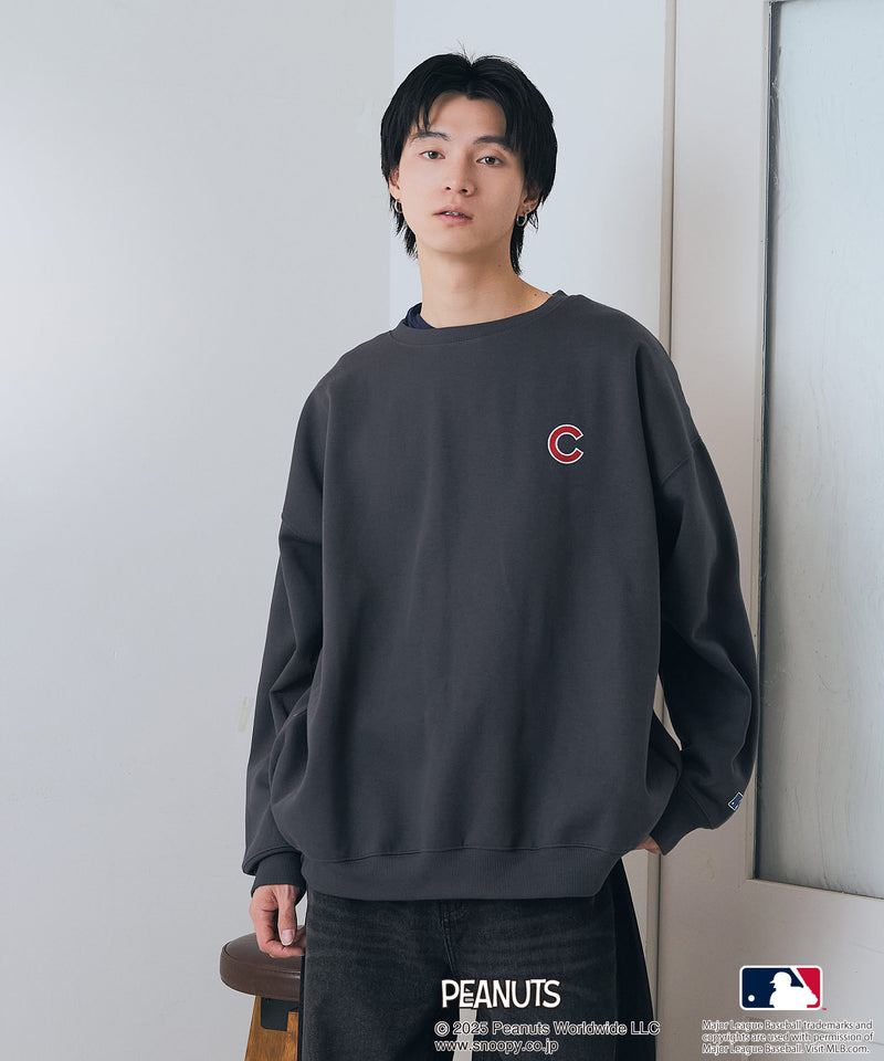 【PEANUTS×MLB】オリジナルデザイン 裏起毛トレーナー ヤンキース ドジャース カブス キャラクター