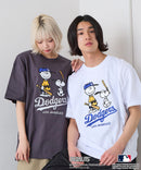 【PEANUTS×MLB】オリジナルデザインTシャツ 刺繍 ドロップショルダー ユニセックス