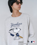 【PEANUTS/ピーナッツ】【ユニセックスデザインでリンクコーデにも◎】MLB×PEANUTS 裏起毛トレーナー 保温 キャラクター ドジャース ヤンキース パイレーツ ❘ジーンズメイト公式オンラインショップ