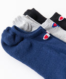 ゴースト丈 無地 ソックス 3P CMSCY502 ワンポイントロゴ 3足組 靴下 CHAMPION チャンピオン