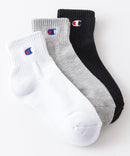 【CHAMPION チャンピオン】KIDS ショート ソックス アソートカラー 3P 子供用靴下 3足組