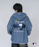 【PEANUTS/ピーナッツ】【ユニセックスデザインでリンクコーデにも◎】MLB×PEANUTS 裏起毛ジップパーカー 保温 キャラクター ドジャース ヤンキース ホワイトソックス