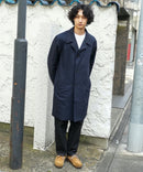 ストレッチツイル ステンカラーコート  イージーケア マシンウォッシャブル 防シワ 大人カジュアル 美シルエット BLUE STANDARD ブルースタンダード