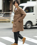 ストレッチツイル ステンカラーコート  イージーケア マシンウォッシャブル 防シワ 大人カジュアル 美シルエット BLUE STANDARD ブルースタンダード