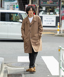 ストレッチツイル ステンカラーコート  イージーケア マシンウォッシャブル 防シワ 大人カジュアル 美シルエット BLUE STANDARD ブルースタンダード