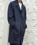 ストレッチツイル ステンカラーコート  イージーケア マシンウォッシャブル 防シワ 大人カジュアル 美シルエット BLUE STANDARD ブルースタンダード