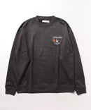 フェイク スエード ワンポイント 刺繍 クルーネック UNIIT ユニット