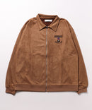 フェイク スエード ワンポイント刺繍 フルジップブルゾン UNIIT