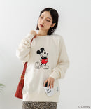 【DISCUS×DISNEY】「ミッキーマウス」キャラクタープリントスウェットトレーナー メンズ レディース ユニセックス
