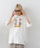 【DISCUS/ディスカス】【選べる丈感・ビーバス＆バッドヘッド】DISCUS×BEAVIS AND BUTT-HEAD コラボＴシャツ 綿100% クルーネック アニメ キャラクタープリント アメカジ ストリート