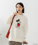 【DISCUS×DISNEY】「ミッキーマウス」キャラクタープリントスウェットトレーナー メンズ レディース ユニセックス