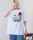 【タマ＆フレンズ～うちのタマ知りませんか？】オリジナルデザインTシャツ バイキンくん 刺繍 ドロップショルダー ユニセックス