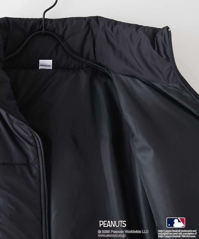 【PEANUTS×MLB】オリジナルデザイン ナイロンパファージャケット 中綿ジャケット ヤンキース ドジャース ホワイトソックス